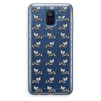 Zwarte poes: Samsung Galaxy A6 (2018) Transparant Hoesje