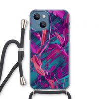 Pink Clouds: iPhone 13 mini Transparant Hoesje met koord