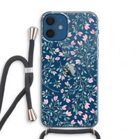 Sierlijke bloemen: iPhone 12 mini Transparant Hoesje met koord