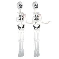 Opblaasbaar skelet/geraamte 2 stuks Halloween decoratie 180 cm - thumbnail