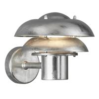 Buitenlamp voordeur E14 fitting glas &apos;Kurnos 20&apos; Gegalvaniseerd design modern