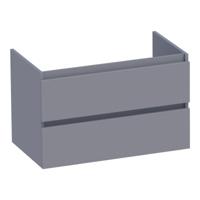 Brauer Joy - Onderkast - 80 cm - met 2 Softclose Lades Greeploos en 1 Sifon Uitsparing - Mat Grijs