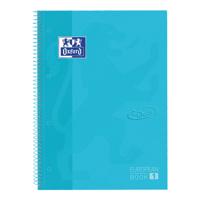 Notitieboek Oxford Touch Europeanbook A4+ 4-gaats lijn 80vel pastel blauw | 5 stuks