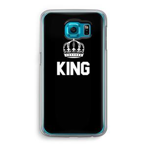 King zwart: Samsung Galaxy S6 Transparant Hoesje