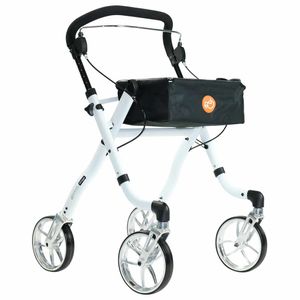 Excel Rollator Virage (6,8 kg) | Binnen rollator | Met duwbeugel | Dienblad | Kleur: Wit | 24510300