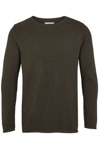 Kronstadt Pep Regular Fit Sweatshirt ronde hals groen, Effen