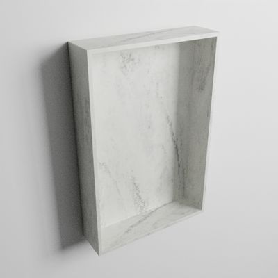 MONDIAZ EASY Nis 44,5x29,5cm in solid surface kleur Opalo. 1 vak geschikt voor in- of opbouw