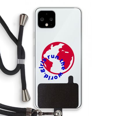 Run The World: Pixel 4 Transparant Hoesje met koord