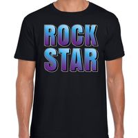 Rockstar fun tekst t-shirt zwart heren