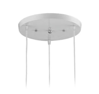 Grote plafondkap 300mm 3 uitgangen 30cm wit rond compleet