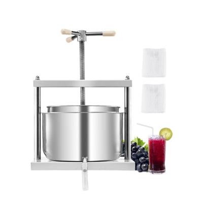 VEVOR Fruitwijnpers Handmatige pers Wijn maken 12L RVS sapcentrifuge