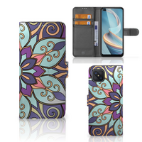 OPPO Reno4 Z Hoesje Purple Flower - thumbnail