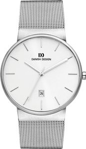 Danish Design IQ62Q971 Horloge Tage Mesh staal zilverkleurig-wit 40 mm