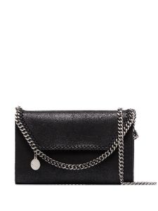 Stella McCartney sac à bandoulière Falabella à plaque logo - Noir