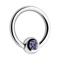 Jeweled Ball Closure Ring Piercingringen