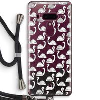 Zwanen: HTC U12+ Transparant Hoesje met koord Zwanen: HTC U12+ Transparant Hoesje met koord