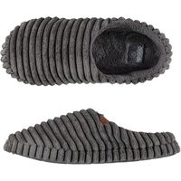 Heren instap slippers/pantoffels ribstof grijs maat 41-42 - thumbnail