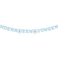 Letterslinger ster hoera een jongen 175 x 11 cm - thumbnail