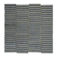 Stabigo Parquet V 1x7.3 Light Grey mozaiek 30x30 cm grijs mat