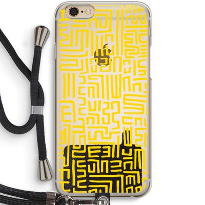 Majorelle Blue Print: iPhone 6 / 6S Transparant Hoesje met koord