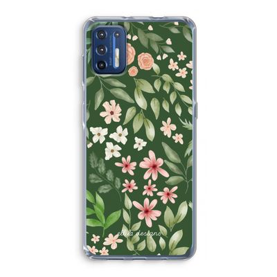 Botanical green sweet flower heaven: Motorola Moto G9 Plus Transparant Hoesje