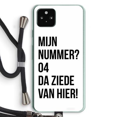 Da ziede van hier: Pixel 5a 5G Transparant Hoesje met koord