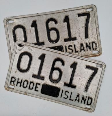 Rhode Island 1950s Kentekenplaten (Set) - Origineel