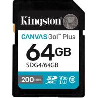 Kingston Technology 64GB SDXC Canvas Go Plus Gen4 200MB/s C10 UHS-I U3 V30