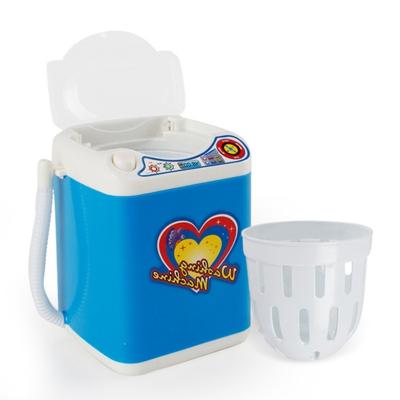 Mini multifunctionele Kids wasmachine speelgoed schoonheid spons borstels wasmachine (blauw)