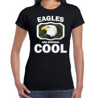 T-shirt eagles are serious cool zwart dames - zeearenden/ arend shirt