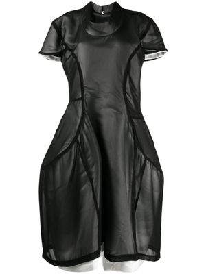 Comme Des Garçons robe mi-longue à design asymétrique - Noir
