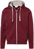 Hakro 455 Hooded jacket Bonded - Burgundy/Silver - S