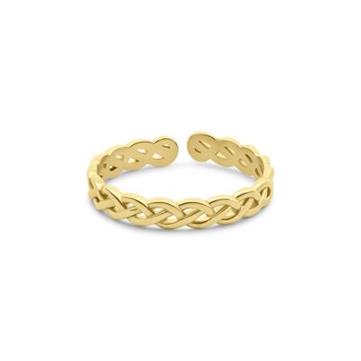 Ring gourmet schakel - Stainless steel - Goud