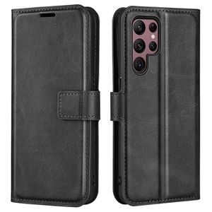 Lunso - Samsung Galaxy S23 Ultra - cover bookcase hoes - Zwart