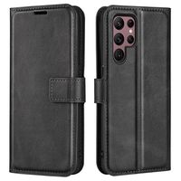 Lunso - Samsung Galaxy S23 Ultra - cover bookcase hoes - Zwart