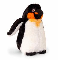 Keel Toys pluche keizers pinguin knuffeldier - wit/zwart - staand - 25 cm   - - thumbnail