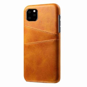 Casecentive Leren Wallet back case iPhone 11 tan - 8720153790024