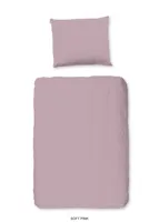 Good Morning Ledikant babydekbedovertrek "uni dessin" - Roze - (100x135 cm) - Katoen