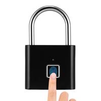 RVS automatische intelligente vingerafdruk hangslot elektronische vergrendeling 40 fingerprint Edition (zwart)