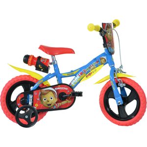 Dino Jongensfiets Pinocchio 12 Inch 21 cm Jongens Doortrapper Blauw/Rood