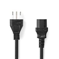 Nedis Stroomkabel | Italië Male | IEC-320-C13 | Recht | Recht | Vernikkeld | 2.00 m | Rond | PVC | Zwart | Label - CEGL11300BK20 Nedis Stroomkabel | Italië Male | IEC-320-C13 | Recht | Recht | Vernikkeld | 2.00 m | Rond | PVC | Zwart | Label - CEGL11300BK20