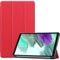 Basey Samsung Galaxy Tab A7 Lite Hoesje Kunstleer Hoes Case Cover -Rood - thumbnail