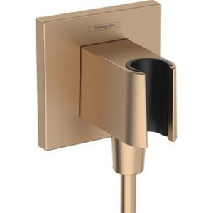 Hansgrohe Fixfit handdouchehouder incl.aansluitbocht Brushed Bronze 26889140