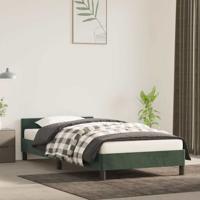 Bedframe zonder matras 100x200 cm fluweel donkergroen