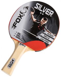 Fox tt Silver 2 Star tafeltennisbat 23 cm blank/rood