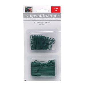 Kerstbalhaakjes/kerstboomhaakjes - 400x stuks - groen - 3,5 en 6 cm