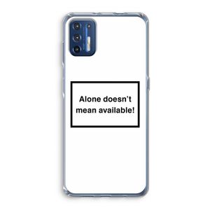 Alone: Motorola Moto G9 Plus Transparant Hoesje