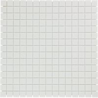 Tegelsample: The Mosaic Factory Amsterdam vierkante glasmozaïek tegels 32x32 ultra wit