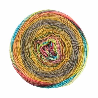 Gomitolo Finito 558 Kleur: Oker-Grijspaars-Petrol-Turquoise-Roze-Lila Gomitolo Finito 558 Kleur: Oker-Grijspaars-Petrol-Turquoise-Roze-Lila