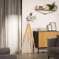 Driepoot vloerlamp theater spot modern E27 fitting 140cm Driepoot vloerlamp theater spot modern E27 fitting 140cm